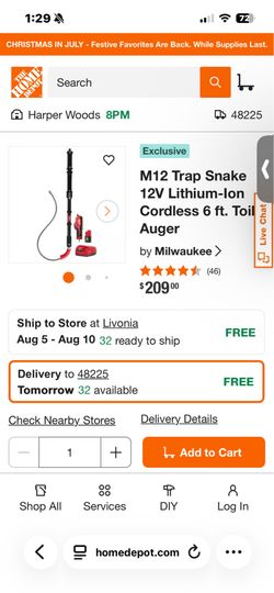 Milwaukee snake auger