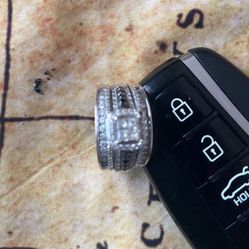 14k White Gold Engagement And Wedding Rings 