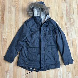 Oakley Jacket Full Zip Fur Hooded Sherpa Lining Coat Men’s Size L