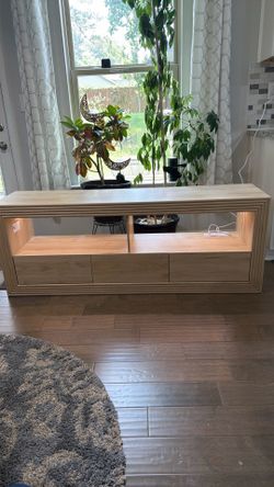75 inch TV console with lights