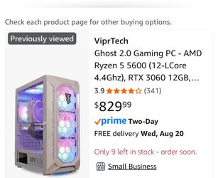Viprtech 2.0 Ghost White Gaming PC/monitor/computer 