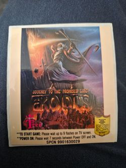 Exodus Journey to the Promised Land NES Cartridge Label