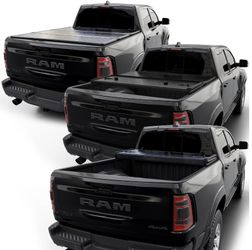 2009 to 2025 Dodge Ram 6.4 Tonneau Hard Cover Cubierto Para Troca Tapa Dura Plastico Trifold 