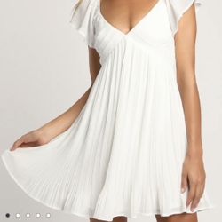 Brand New  Lulus Amalfi Coast White Dress 