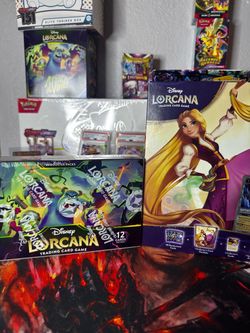 Disney Lorcana attack of the vine booster box and Rapunzel starter set