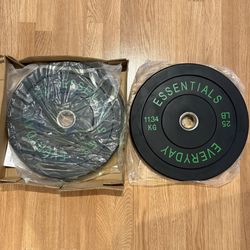NEW 25 Pound 2” Olympic Bumper Weight Plates Pair
