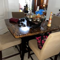 Marble Table With Cheers Bar Wine