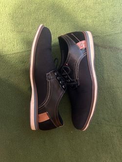 Bruno Marc Rivera Men’s 12 Black Canvas Sneakers – Brown Trim – Clean
