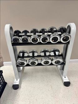 Weider dumbell set with rack