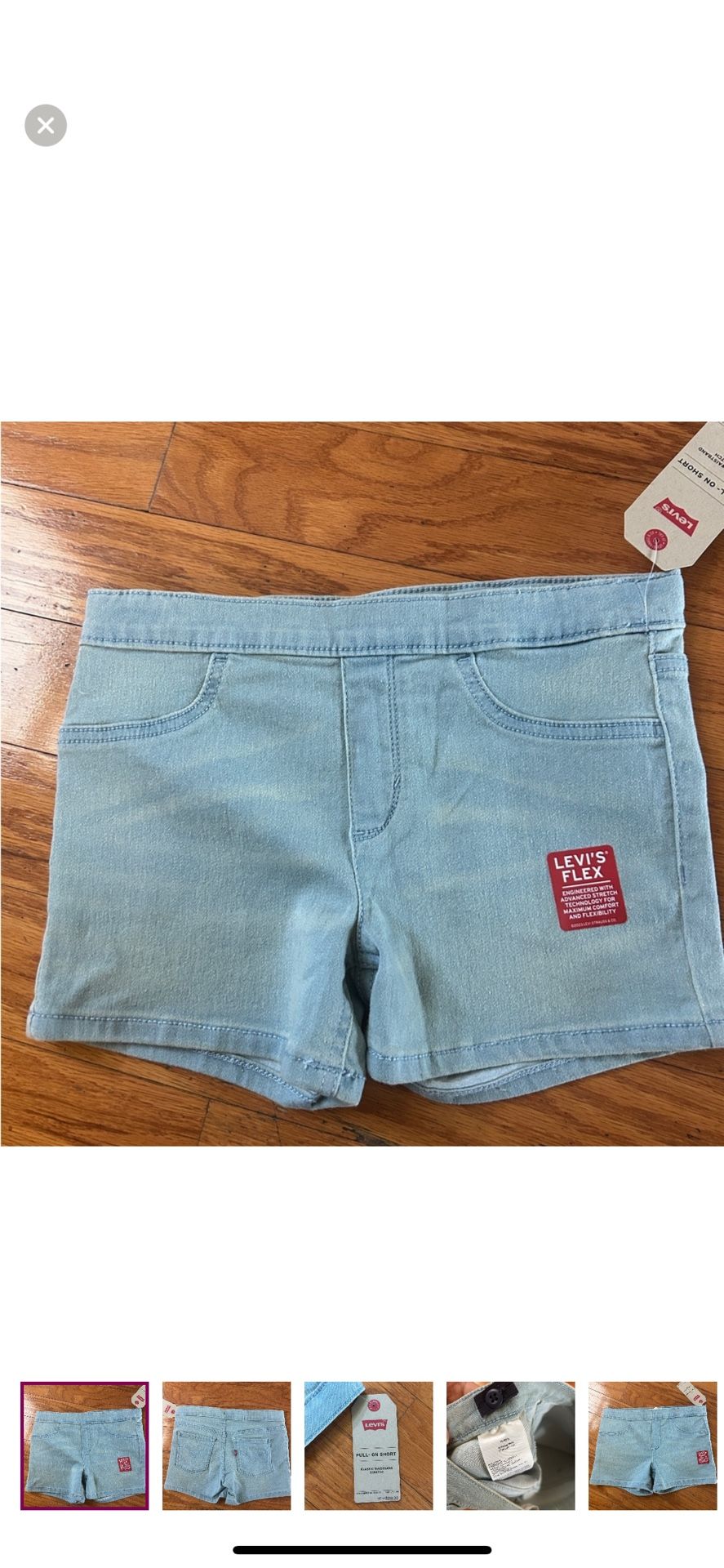 NWT Levi’s girls pull on adjustable waist shorts Size 10