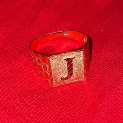 14k Ring Initial J 