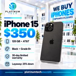 iPhone 15 ONLY FOR ATT 128gb