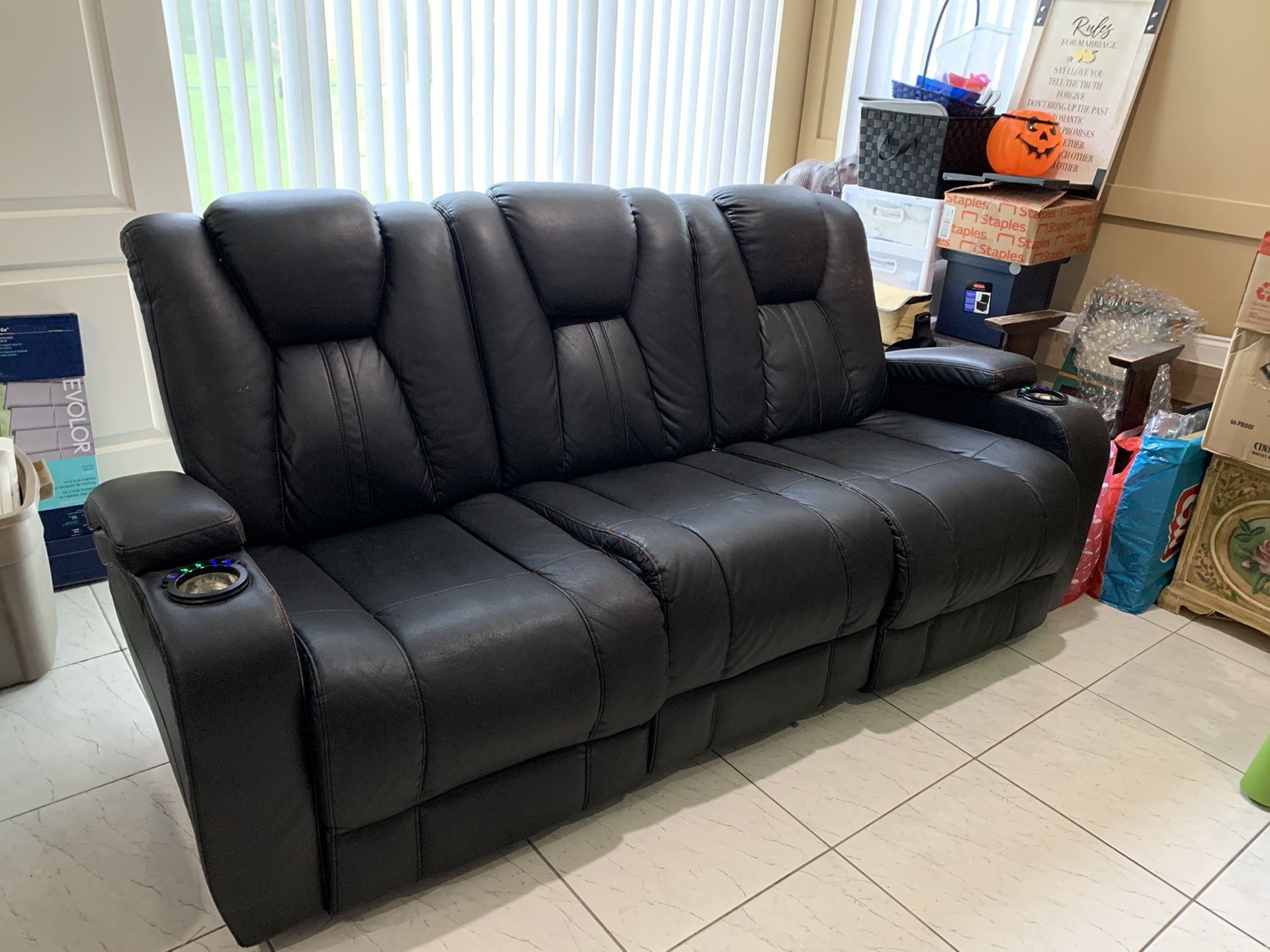 MUST GO!! Black couch/sofa