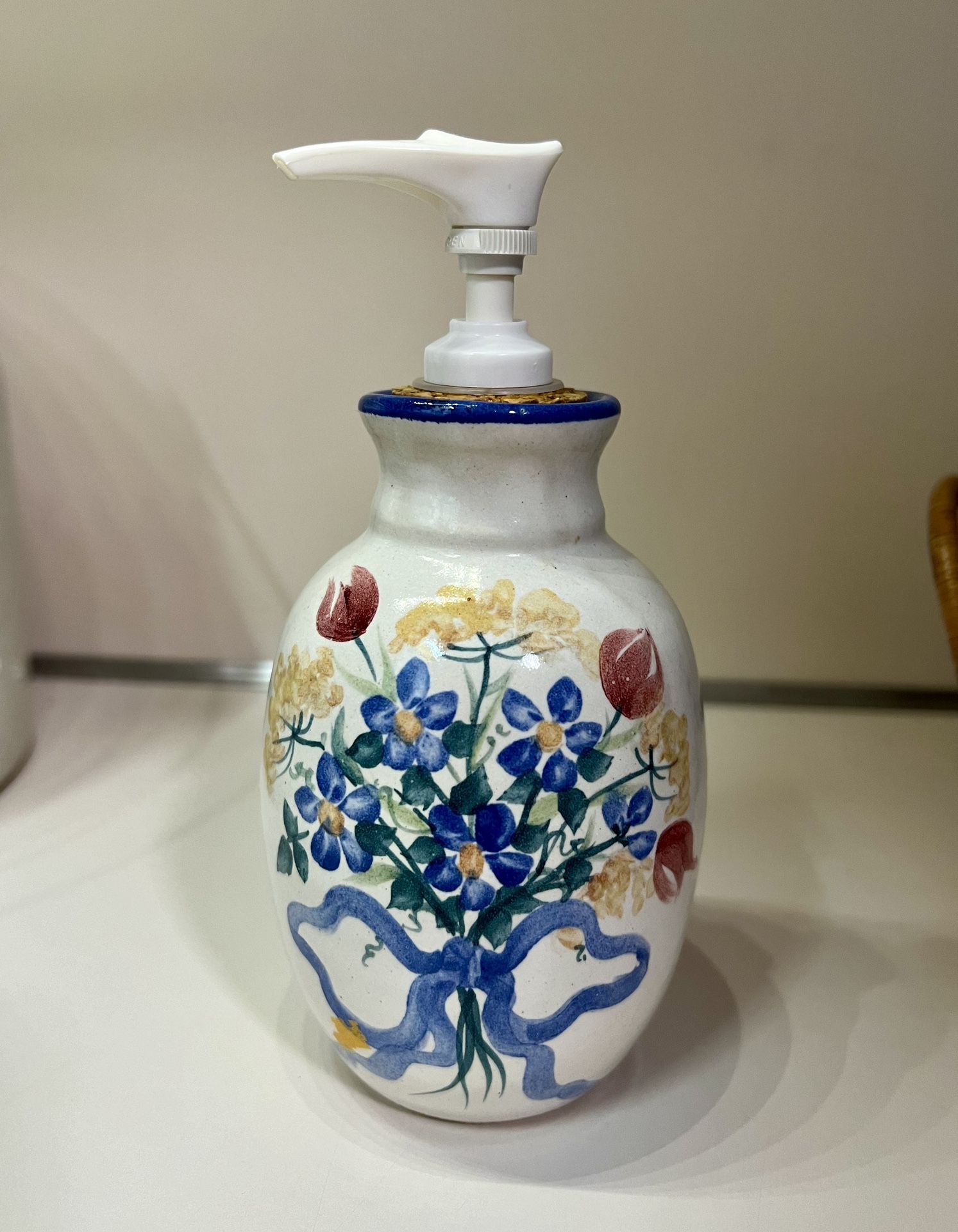 Vintage Pottery Soap Dispenser from Seagrove NC