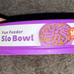 Outward Hound Fun Feeder Slo Bowl – Large (4-Cup Capacity) – Purple