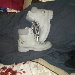 Grey Winter Boots