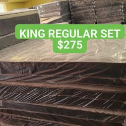 King Regular Mattress Set 