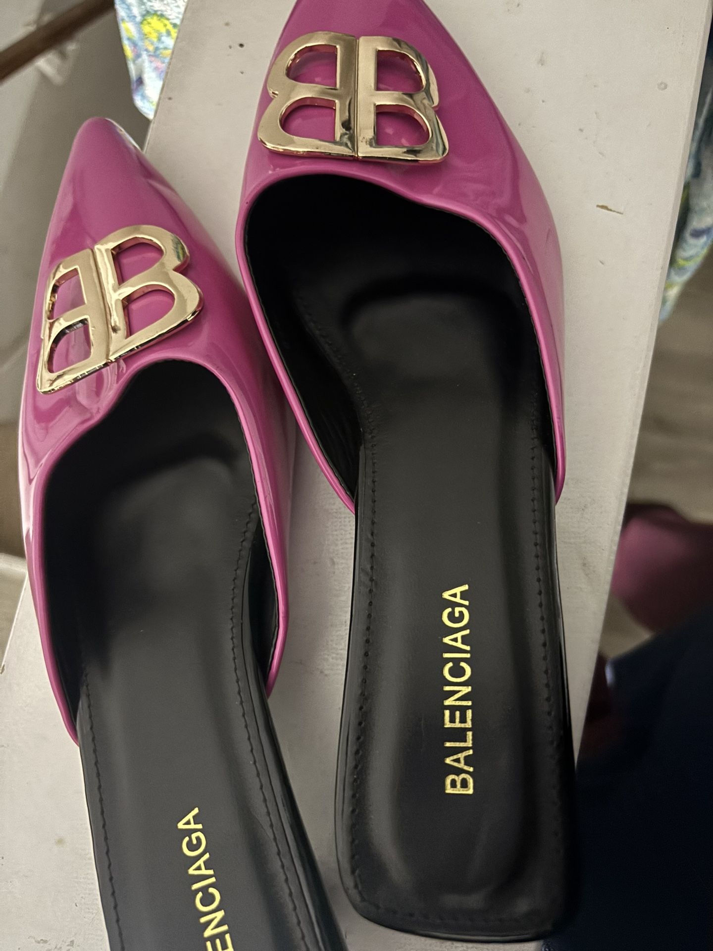 Balenciaga Pink Mule Heels - Size 41
