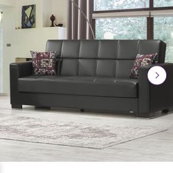 Black Couch/ Futon/ Bed