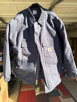 Vintage CARHARTT Quilt Lined-Arctic Winter Work Coat/Jacket -Dark Navy - 4X. NWT