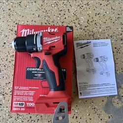 Milwaukee M18 18V Lithium-Ion Brushless Cordless 1/2 in. Compact Drill/Driver (Tool-Only)