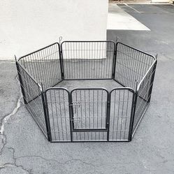 Brand New $70 Pet 6-Panel Playpen, Each Panel (24” Tall X 32” Wide) Heavy Duty Dog Exercise Fence Gate Crate Kennel