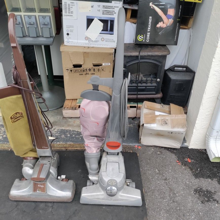 Kirby vacuum cleaners galore vintage and newer with shampoo accessories