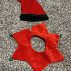 Elf Scarf And Hat For Dog