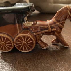 1960”s Horse And Carriage Toothpick Holder Made In Japan 