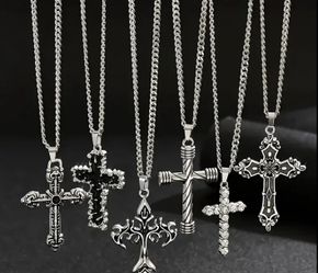 6pcs Cross Necklace Set $15FOR 1 – Stainless Steel | Men’s Jewelry