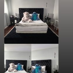 QUEEN BED FRAME WITH BUILT IN STORAGE 