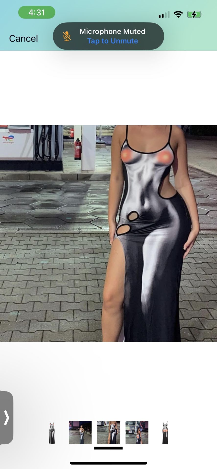 Sexy 3D Body Print Dress 
