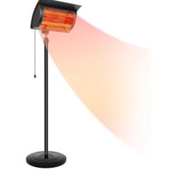 Standing Patio Outdoor Heater for Balcony, Courtyard, With Overheat Protection, 750W/1500W