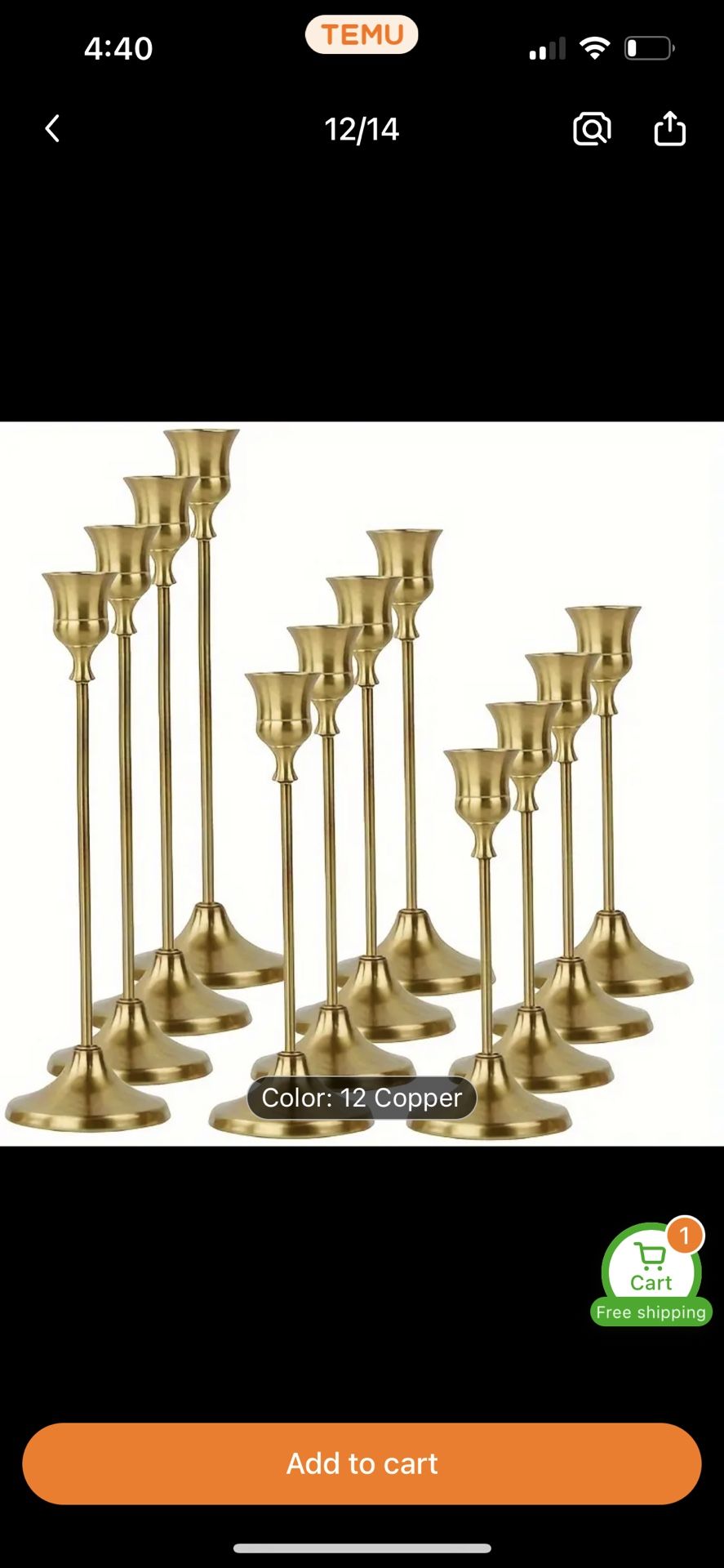 48 Candle Holders Wedding