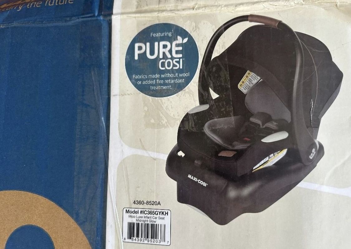 NEW Maxi-Cosi Mico Luxe Infant Car Seat with Base, Rear Facing Car Seat For Babies, Baby Carseat 4-30 lbs, Baby Car Seats, Infant Car Seats, Midnight