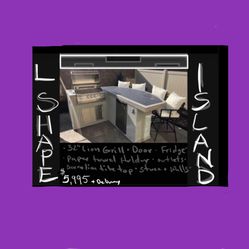 L-shapes BbQ Island Outdoor Cocina Grill Cooking Affordable Family Time Memories 