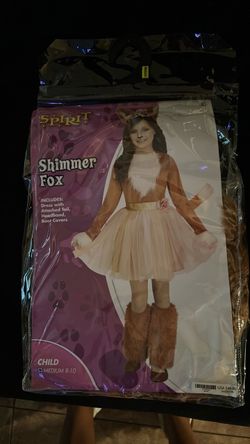 Girl Shimmer Fox halloween costume 8-10