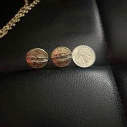 10k Gold Last Supper Earrings 