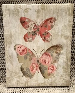Butterfly canvas wall decor