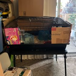 Large cage for rabbits, chickens, or guinea pigs!