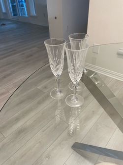 Crystal Champagne Flutes Set of 3