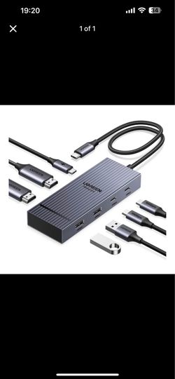in 1 Docking Station Dual Monitor, USB C Hub Dual 4K@60Hz HDMI Display