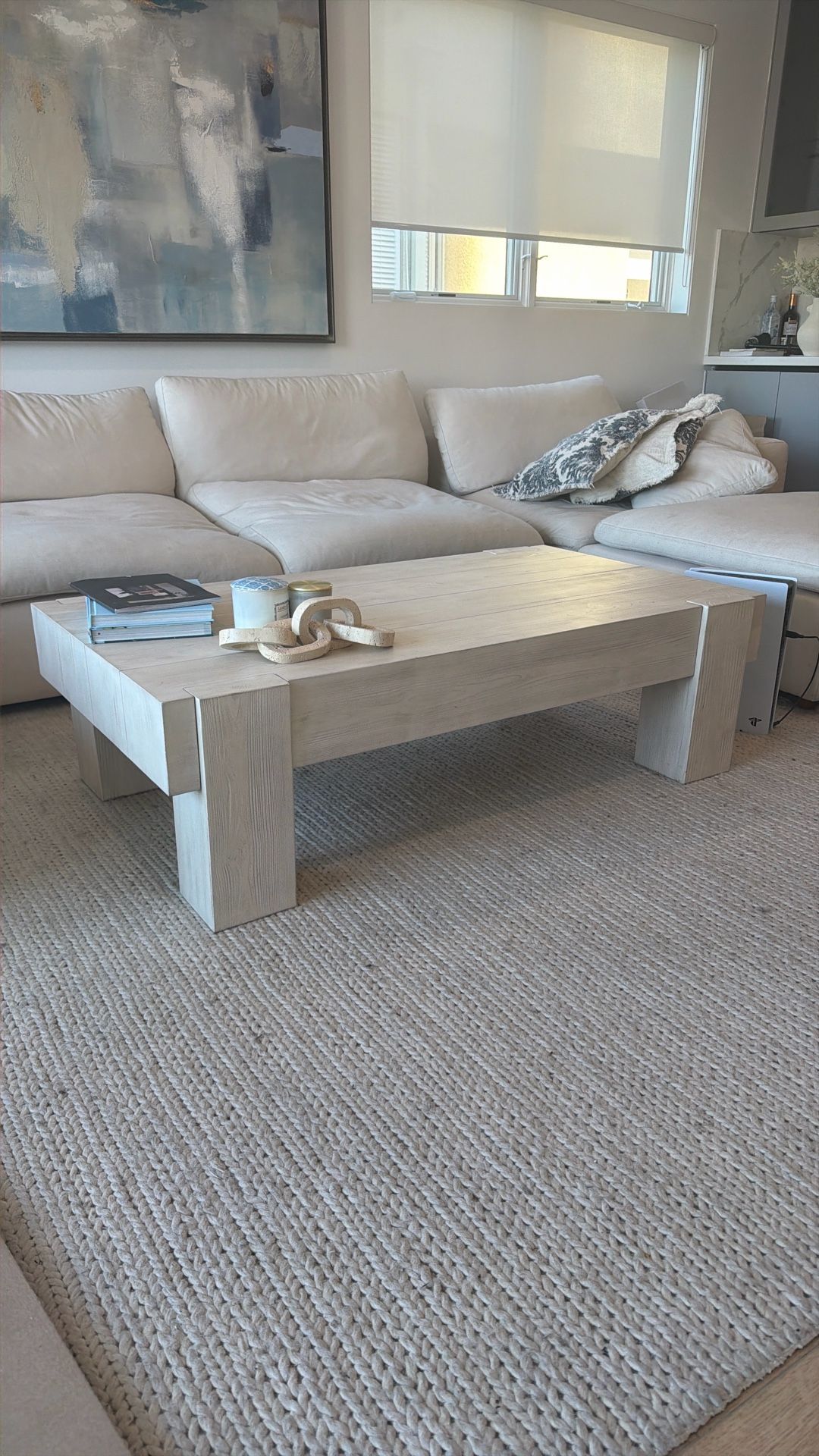 Pottery Barn Laguna Coffee Table – Sand Dune – Excellent Condition