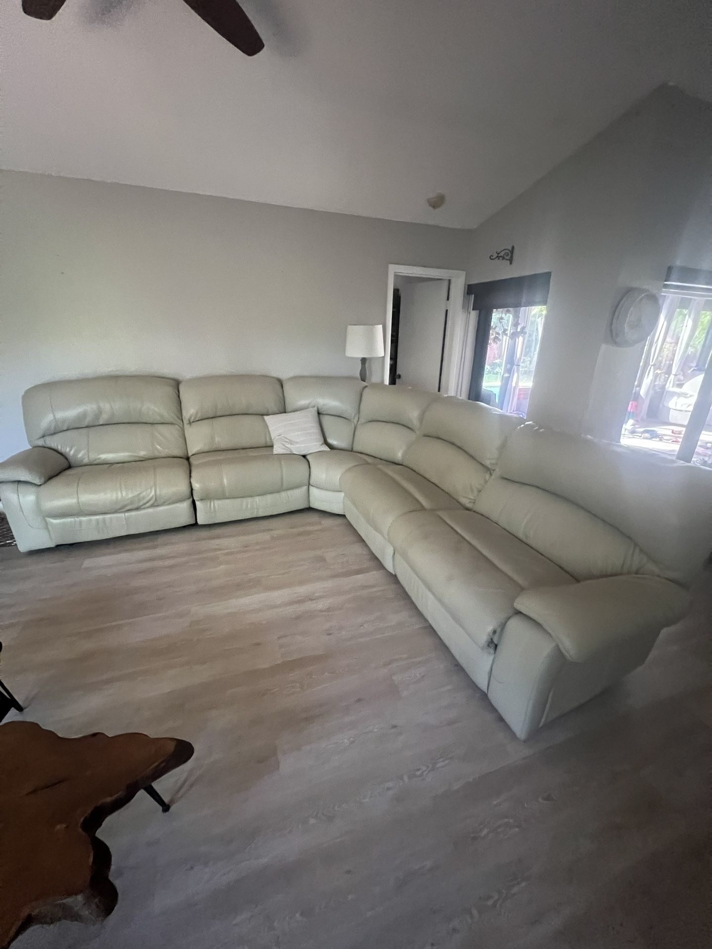 Leather Couch Beige for Sale in Fort Lauderdale, FL OfferUp