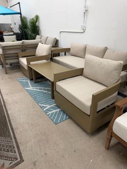 Aluminum Swivel Outdoor Conversation Set *New Patio Furniture* Sunbrella Cushions