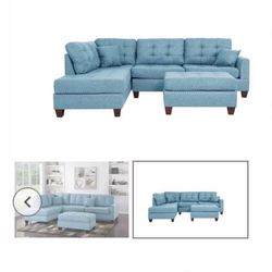 Sectional with ottoman brand set
