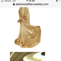 Gold Universal Chair Covers Wedding Decor Decorations 