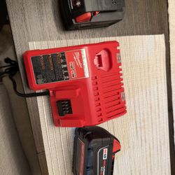 Milwaukee Batteries And Charger 