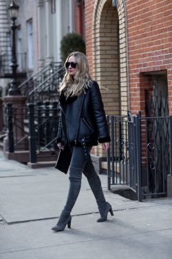 Oversized leather moto jacket “Zara “