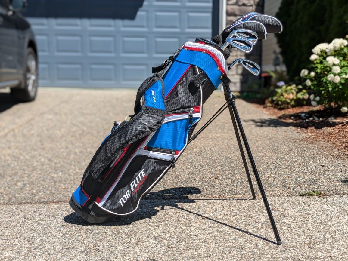 Left-handed Kids Golf Clubs and Stand Bag